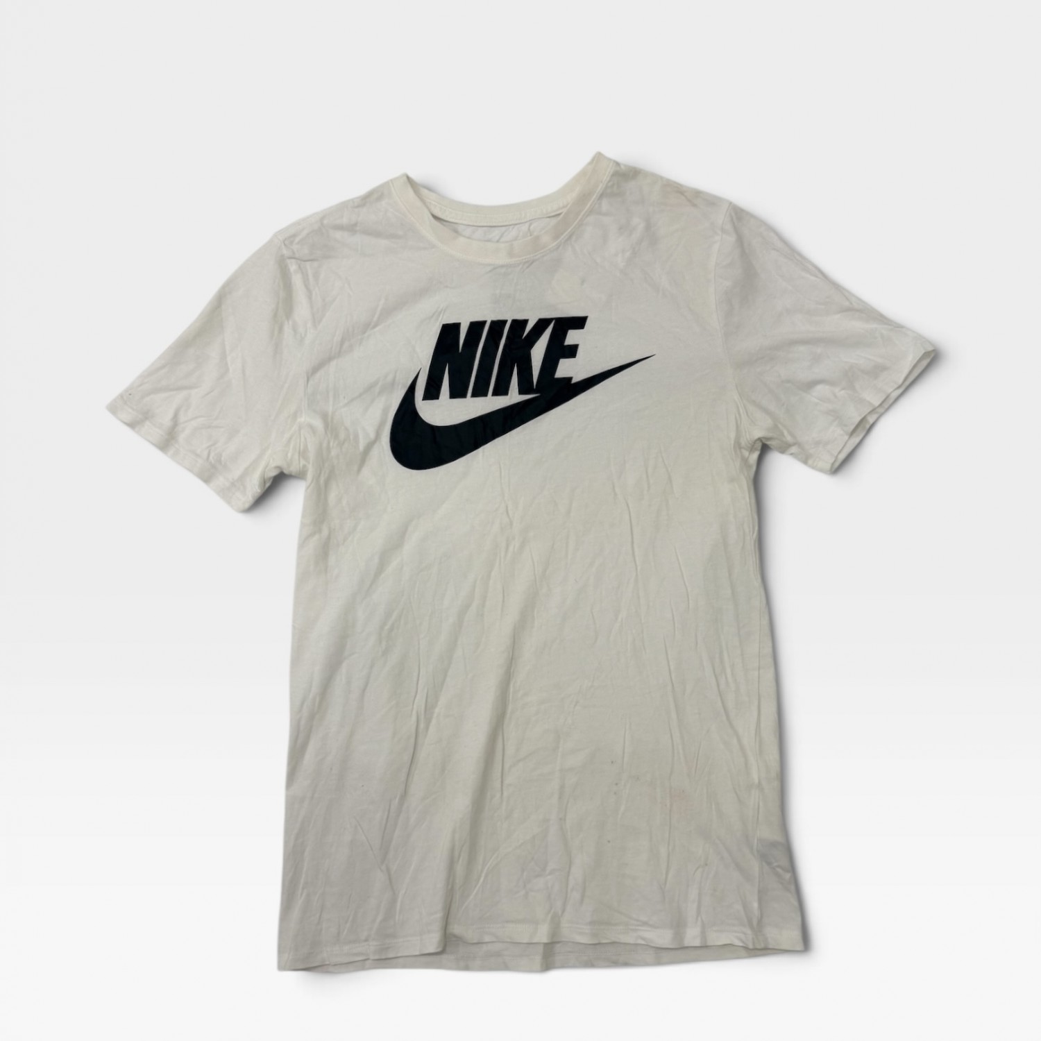 Nike Sportswear Classic Logo T-Shirt White with Black Swoosh